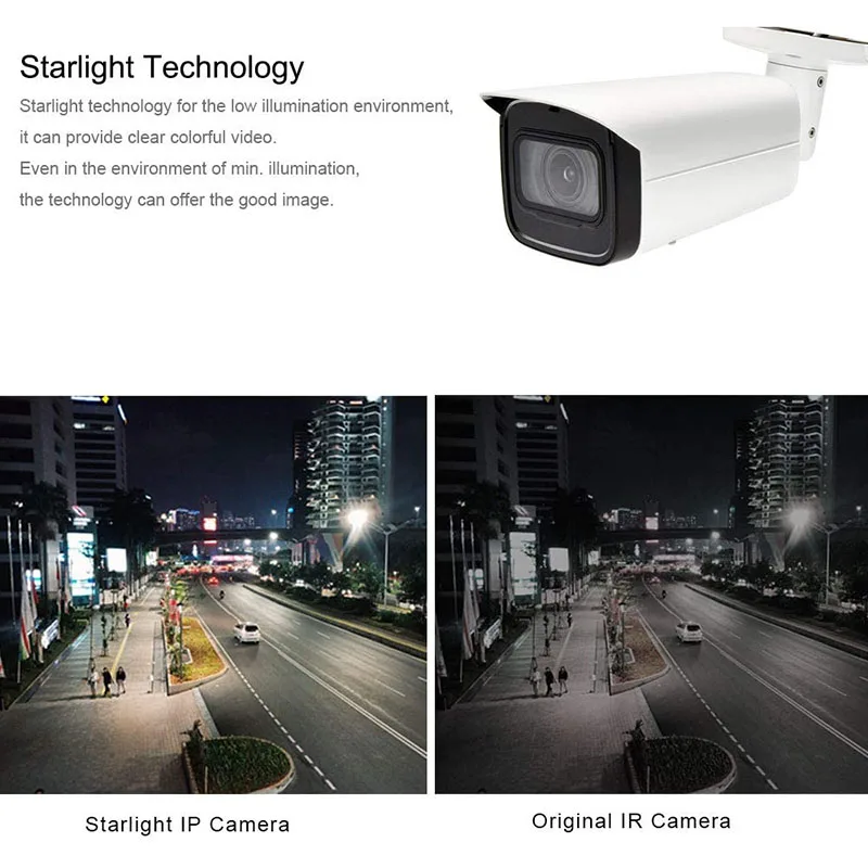 IPC HFW3841T ZAS 8MP 4K Starlight H.265 IP67 PoE моторизованная вариофокальная цилиндрическая