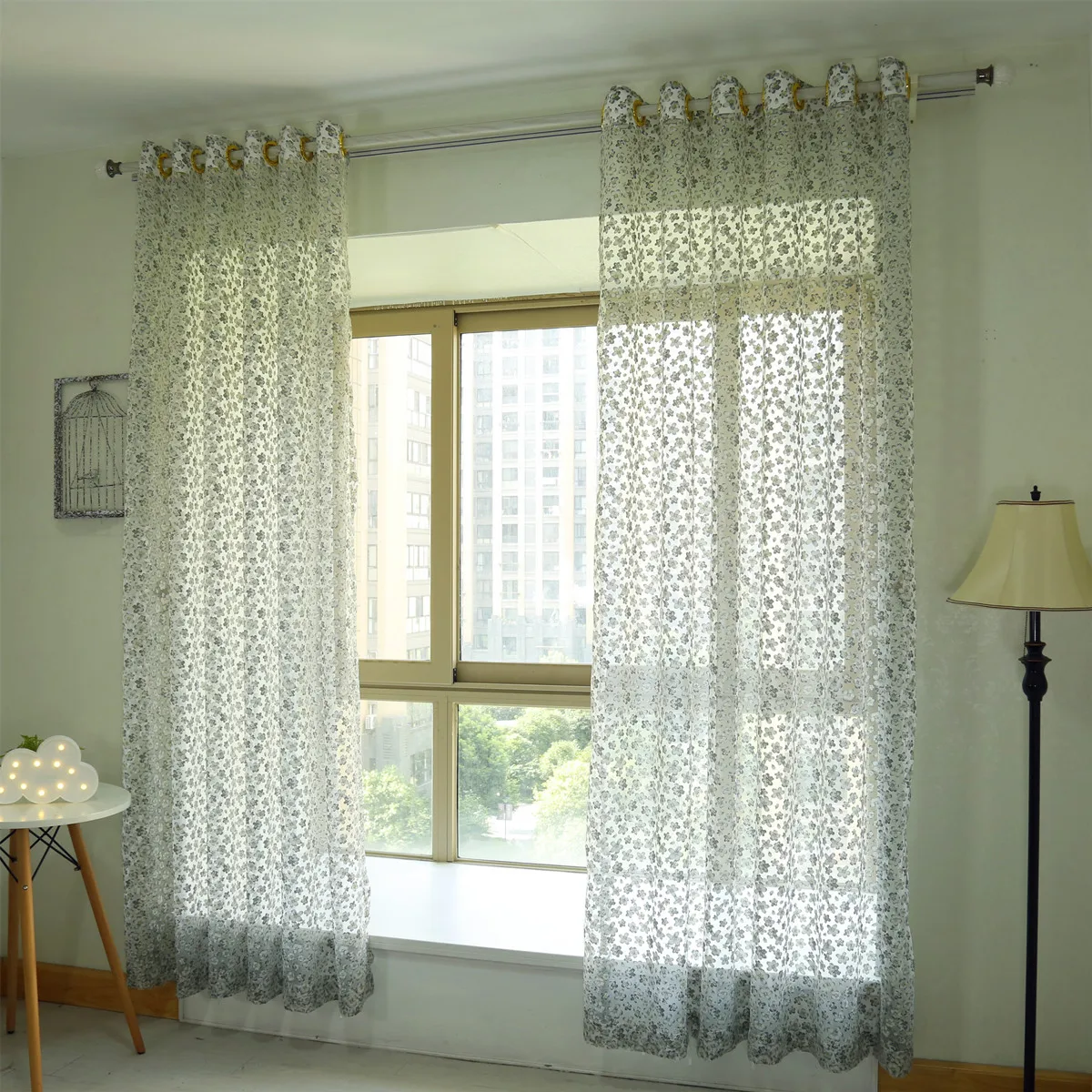 Последний 2 вида цветов белый красивый цветочный занавес для окна гостиной милые