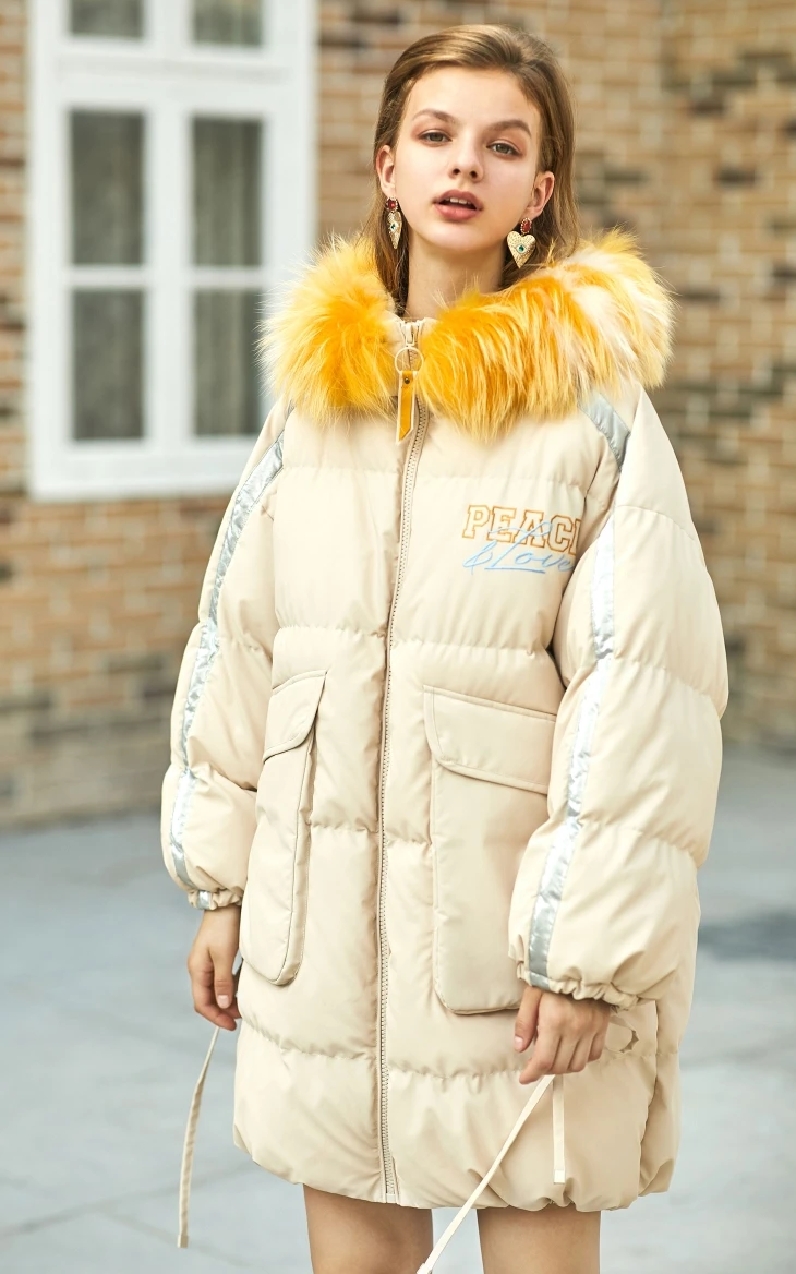 Vero Moda Новое Женское вышитое контрастное пальто средней длины с капюшоном | 319409514