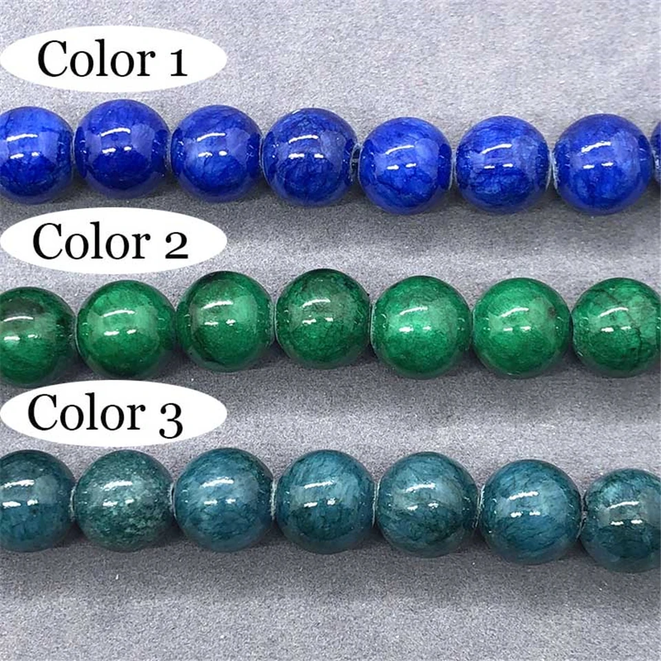 3 цвета Халцедон Beckite 6 12 мм круглый натуральный свободный камень Diy Для Jewely|Бусины|