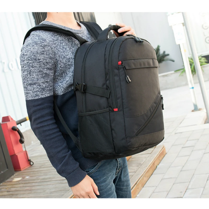 

Saber Black Backpack Nylon Mochila Multi-functional Sports Backpack Outdoor Waterproof Computer Commercial Package Bags for Men