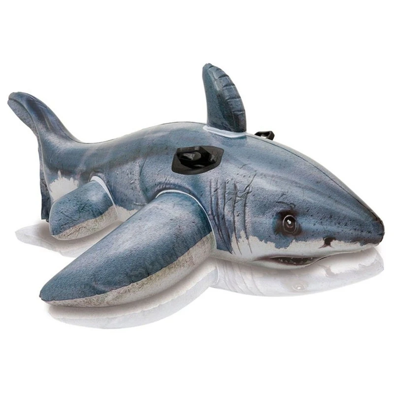 Egoes большая белая акула надувной плавательный бассейн плавающий плот #57525|pool float