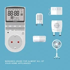 Большой ЖК-дисплей Дисплей электронный цифровой таймер 24 часа в сутки циклическая вилка европейского и американского Кухня таймер розетка программируемый розетка с таймером 220V