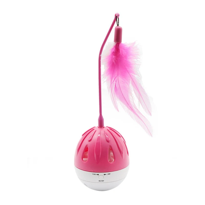 

Feather Stick Pet Cat Toy Tumbler Cat Toy Electric Timing Voice Leakage Automatic Cat Teasing Toy 2800MAH