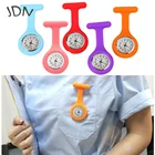 Силиконовая брошь карманные часы для медсестры часы желеобразного цвета повседневные карманные часы удобно смотреть время с бесплатной батареей