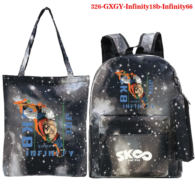 

3set Mochila Anime SK8 The Infinity Backpack Travel Student Bookbag Anime School Bag Boys Girls Back To School Shoulder Bag Gift