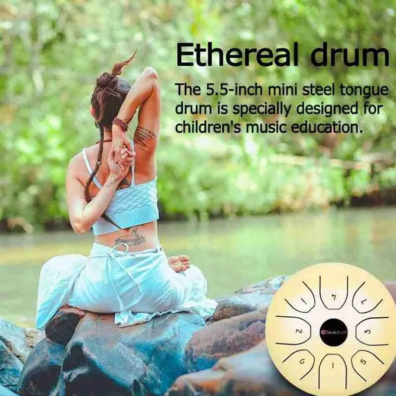 Стальной барабан для языка 5 дюйма инструмент с резервуаром палочки сумка