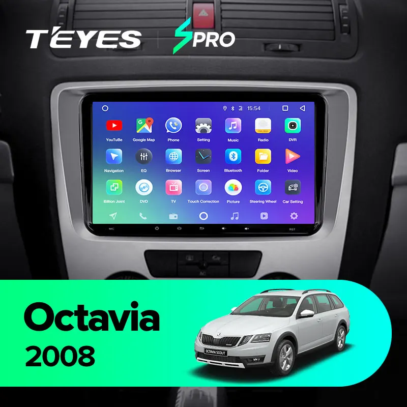 TEYES SPRO Штатная магнитола для Шкода Октавия 2 Skoda Octavia A5 2008 Android 8.1 до 8 ЯДЕР 4 + 64ГБ 32EQ DSP