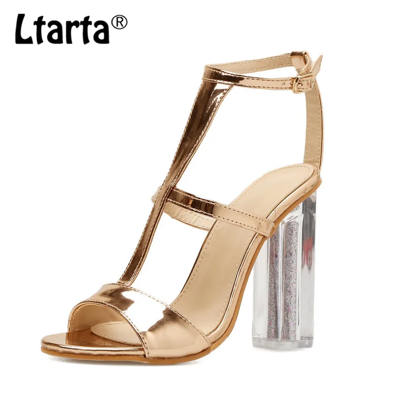 Женские босоножки на высоком каблуке с леопардовым принтом вечерние из ПВХ