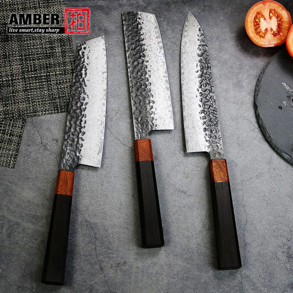 Японский шеф-повар Nakiri с бамбуковой ручкой 8 дюймов 67 слоев | Дом и сад