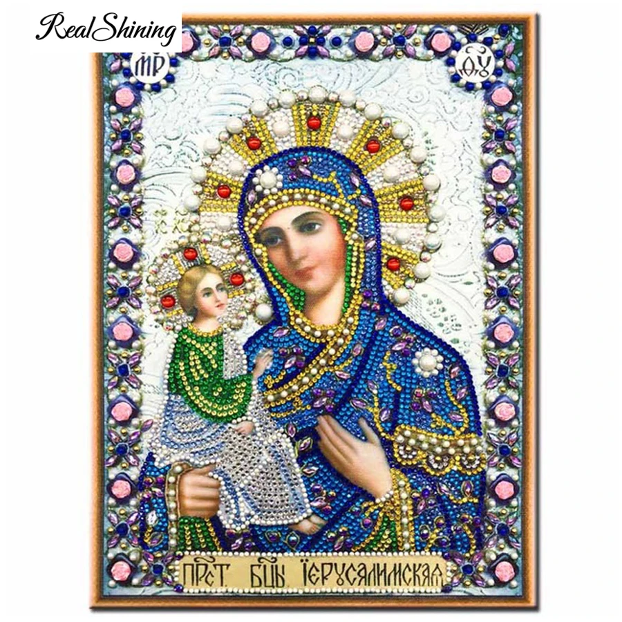 Алмазная вышивка своими руками иконы Богородицы религиозная верность алмазная 5D
