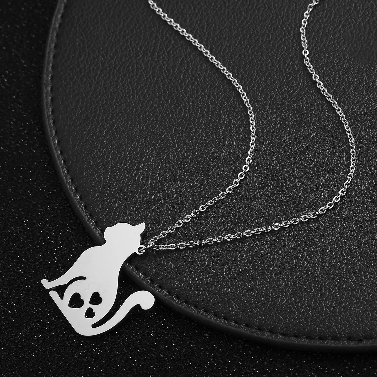 Ожерелье для домашних животных кошки на заказ милые животные полые сердца