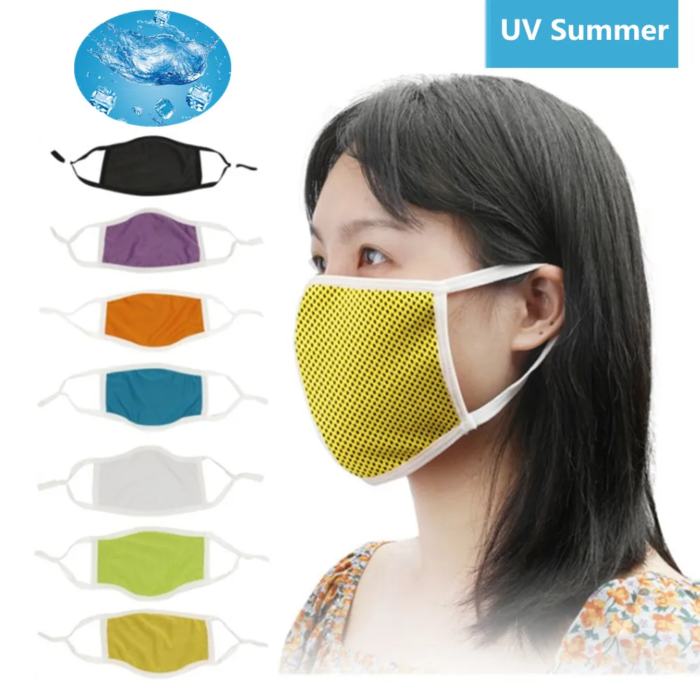 

Ice Material Summer Face Mask Adult Unisex Masks Breathable PM2.5 Proof Dustproof Pollution proof Outdoor Travel Thin Mouth Mask