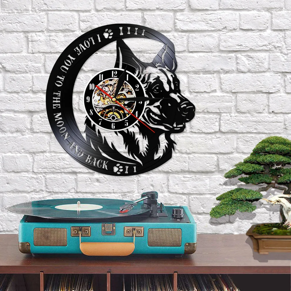 Настенные часы Я люблю тебя до Луны и костей лапы виниловые диски с CD-диском для