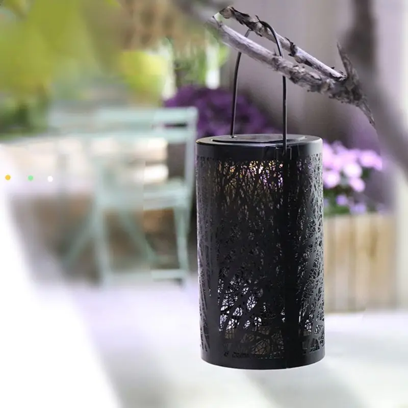 

Waterproof Solar LED Lantern Light Outdoor Garden Hanging Lamp Metal Path Decor X4YD