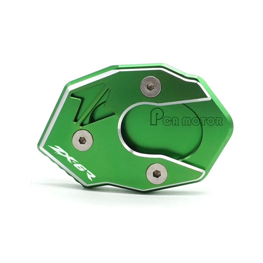 Newest LOGO ZX-6R CNC Aluminum Side Stand Extension Enlarge For KAWASAKI ZX6R ZX 6R 2009-2016 2010 2011 2012 2013 2014 2015 | Автомобили и