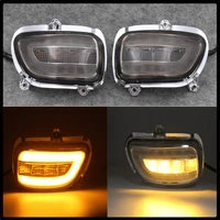 Clear/ Smoke Motorcycle LED Front Side Turn Signal Indicator Lights for Honda Goldwing GL1800 F6B 2001-2006 2005 2004 GL 1800