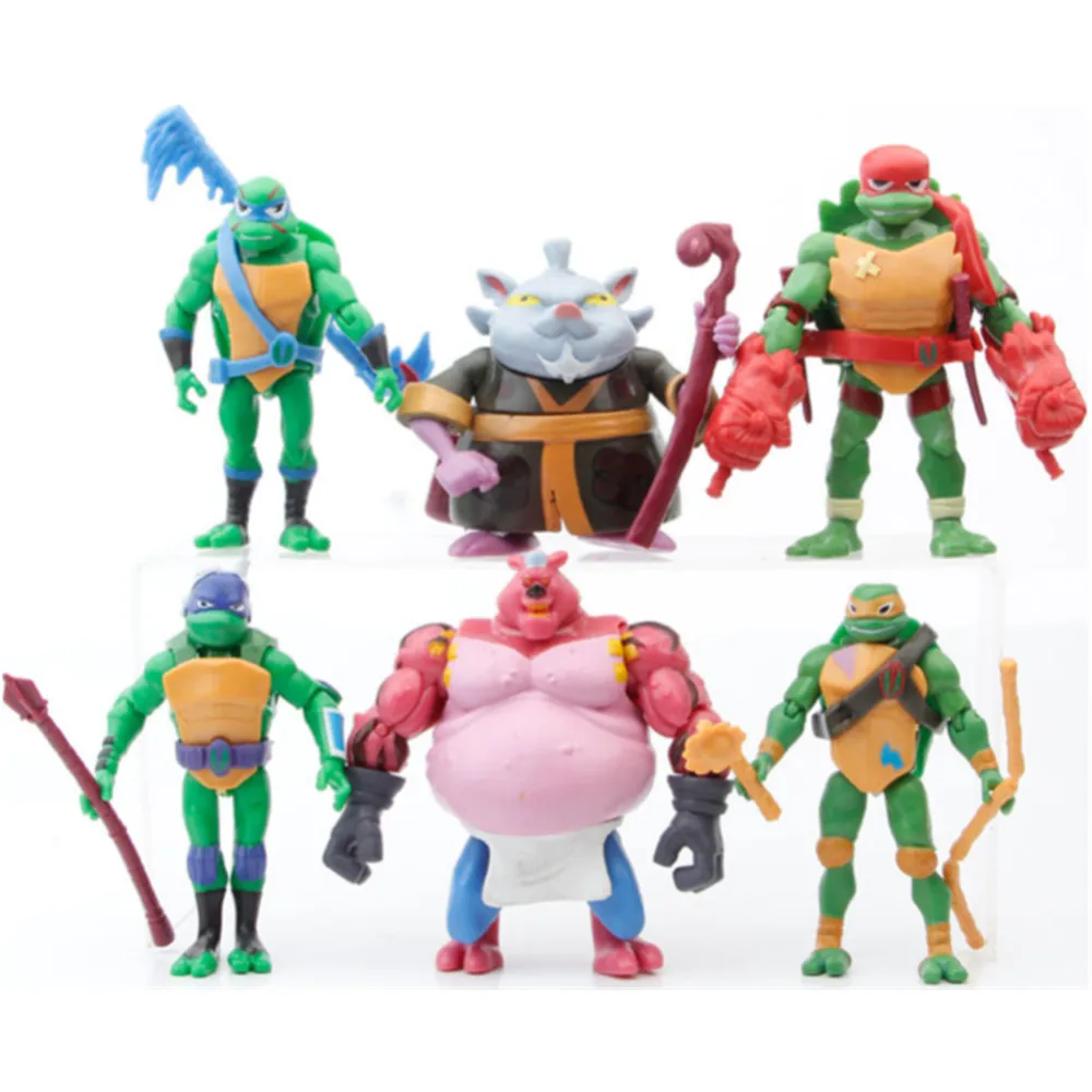 6 шт. игрушечные фигурки Черепашки ниндзя из фильма хамато Йоши|Игровые и