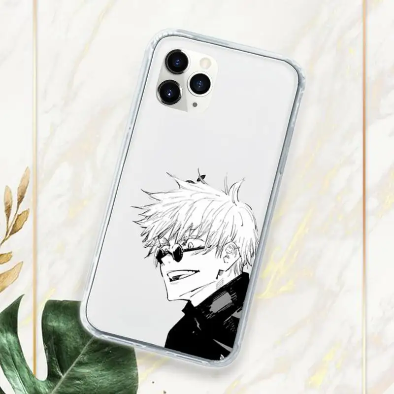 

Anime Jujutsu Kaisen Phone Case Transparent for iPhone 11 12 mini pro XS MAX 7 8 6 6S Plus X 5S SE 2020 XR