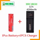 Новый оригинальный 18650 3,7 V 4200 mAh 18650 Литий Перезаряжаемые Батарея для GTL EvreFire фонарик батареи + lii-100 B Зарядное устройство