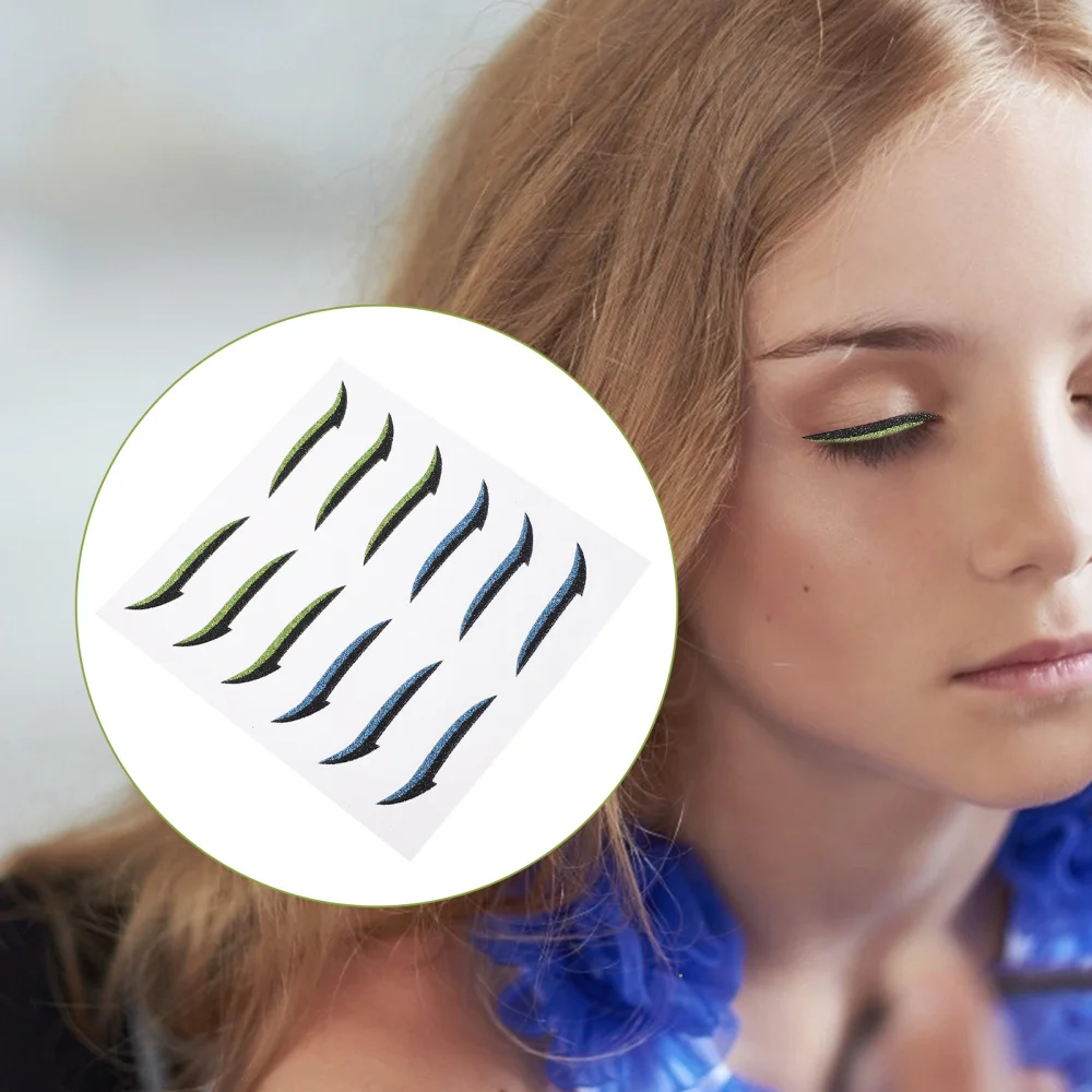 

36 Pairs Eyeliner Stickers Glitter Eye Line Strips Eye Makeup Tools