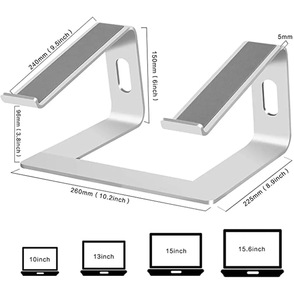 

Laptop Stand Adjustable Aluminum alloy Laptop Holder Portable for Notebook Computer Lifting Holder Non-slip