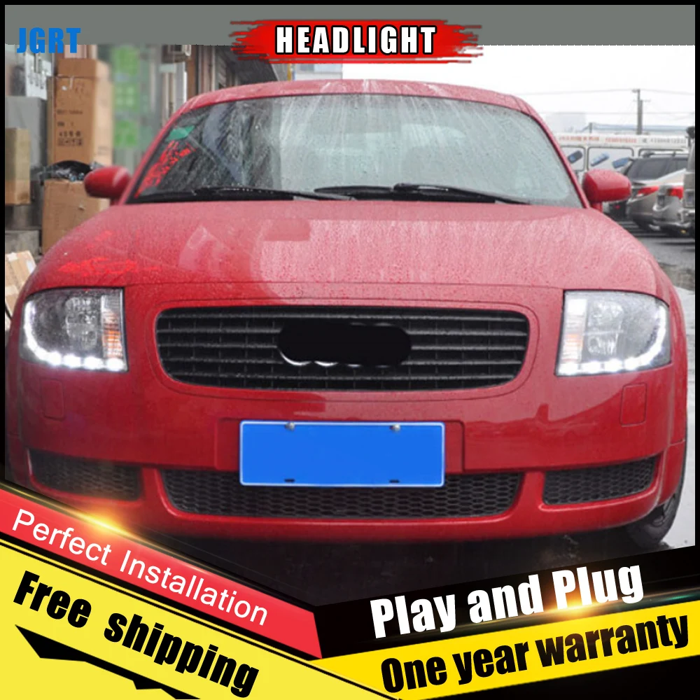 2 шт. автомобиль Стиль светодиодный фары fo Audi TT 1999 2006 для налобный фонарь DRL