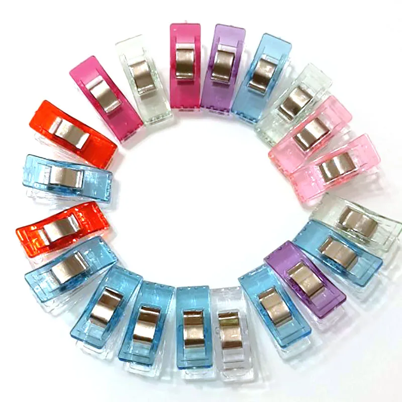 

10PCS Plastic Sewing Clips Clamps Quilting Crafting Crocheting Knitting Safety Clips Assorted Colors Binding Clips