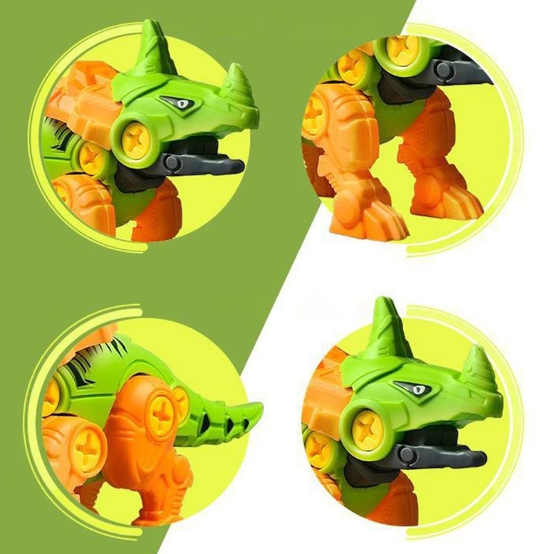

MXLE 3D Dinosaur Assembly DIY Toy Screw Nut Combination Assembling Dinosaur Model Disassembly Screw Nut Combination Toy