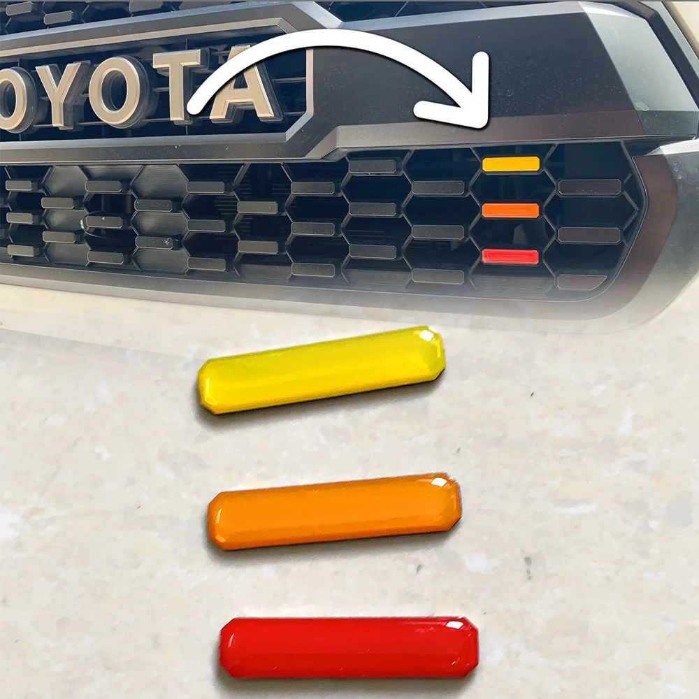 Автомобильные 3D наклейки подходят для Toyota Tacoma решетка Трехцветная стандартная