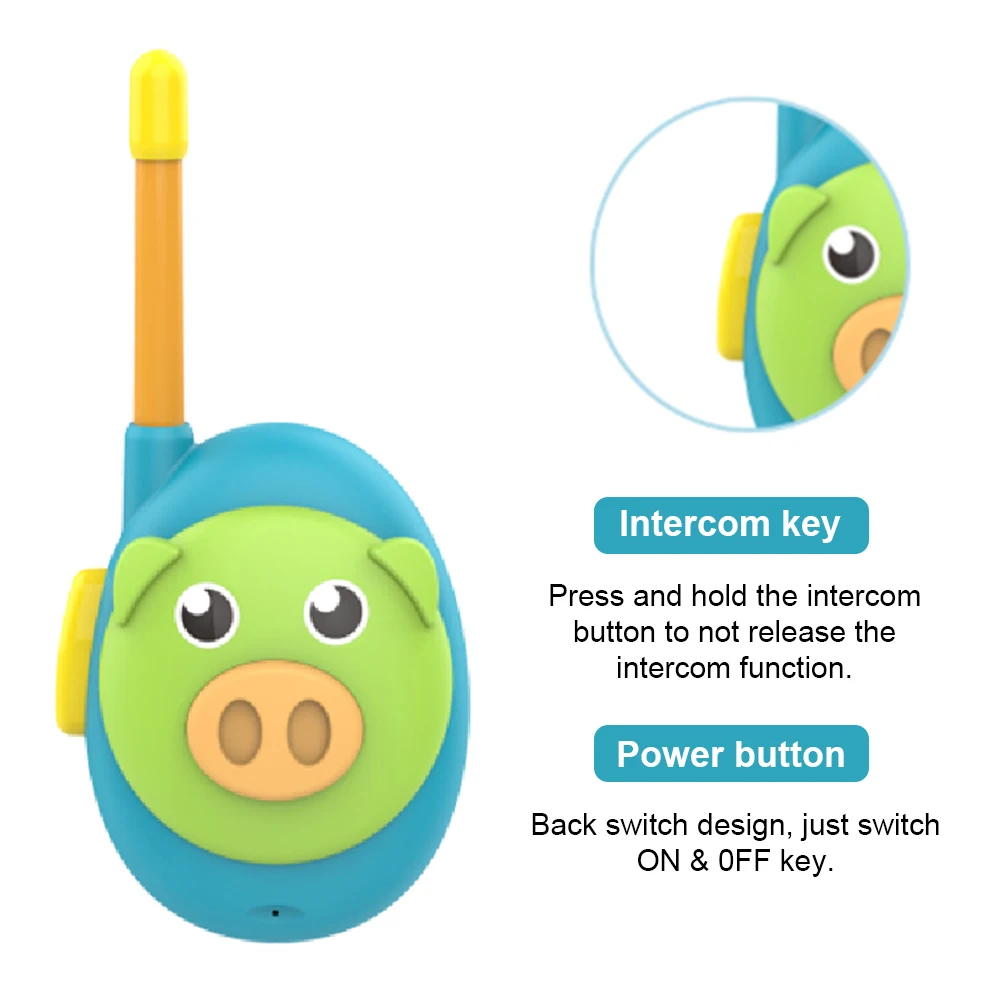 

2PCS little pig parent-child Intercom audio New Walkie Phone Kids For Children Educational Play Parent-Child Interaction Game