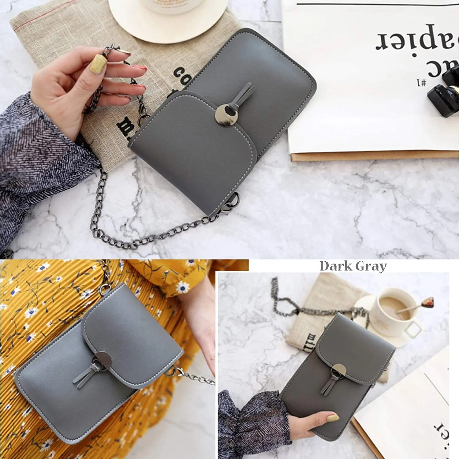 2020 New Ladies Screen Touchable Mobile Phone Bag Women Girls Transparent Mini Crossbody Shoulder Bag Cellphone Bags