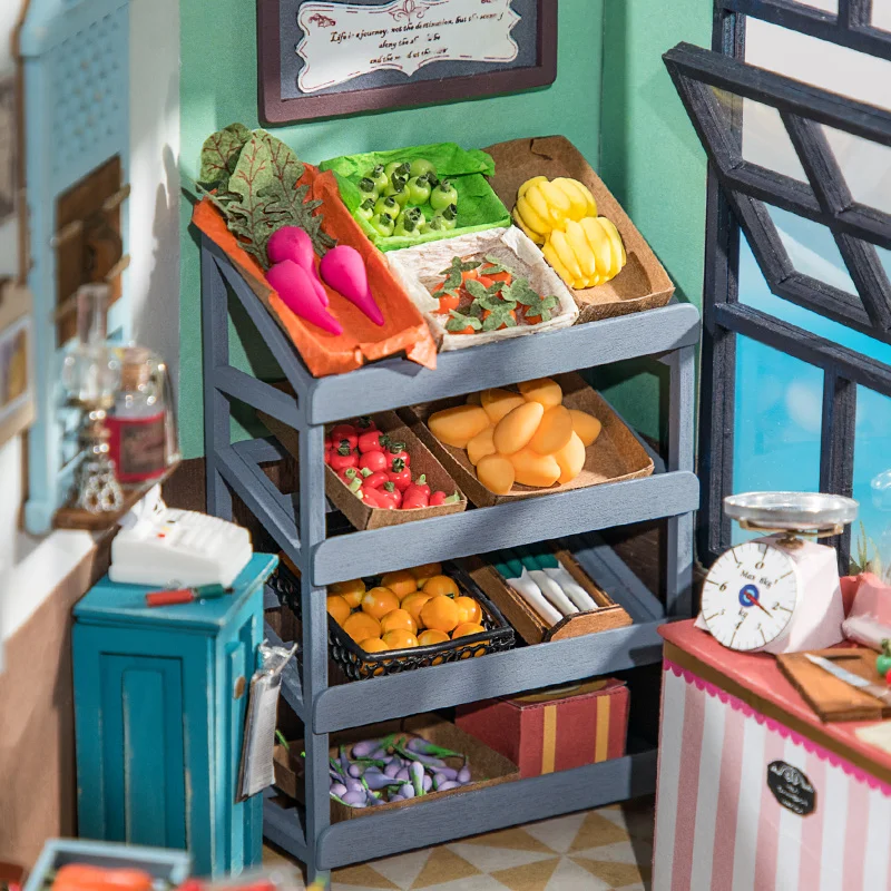 Robotime Rolife DIY Carl's Fruit Shop кукольный домик с мебелью для детей и взрослых миниатюрный