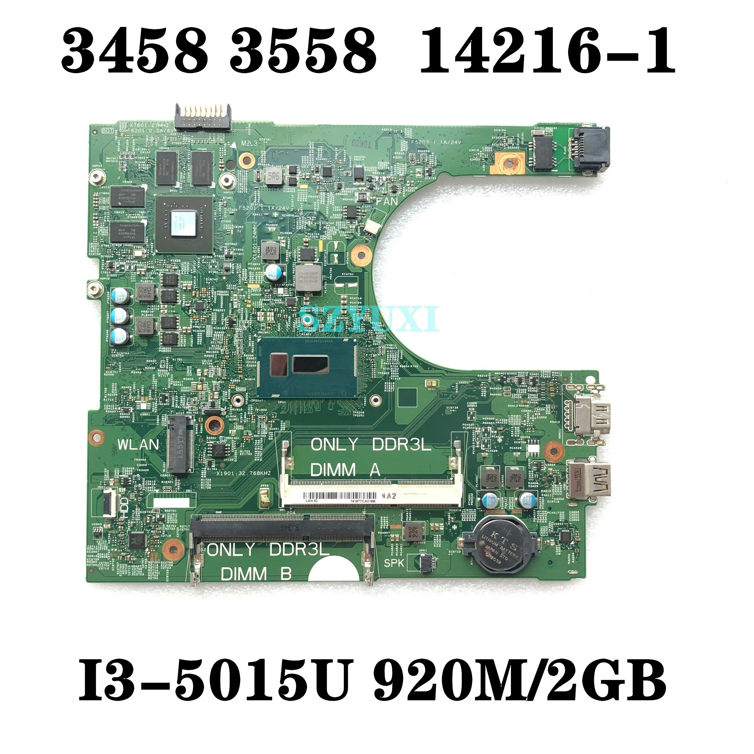 I3-5015U 920M/2GB для Dell Inspiron 3458 3558 материнская плата ноутбука 14216-1 1xvkn CN-0DTMMV DTMMV 100%