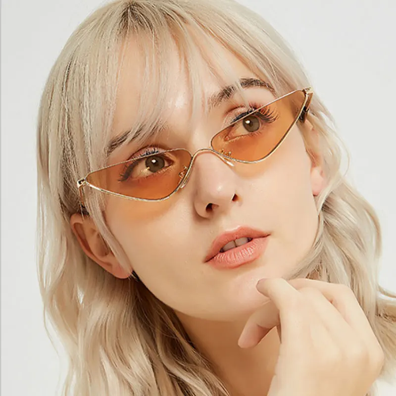 

Sexy Cat Eye Sunglasses Women Fashion Brand Small Frame Sun Glasses For Ladies Retro Triangle Ocean Shades Eyeglasses UV400