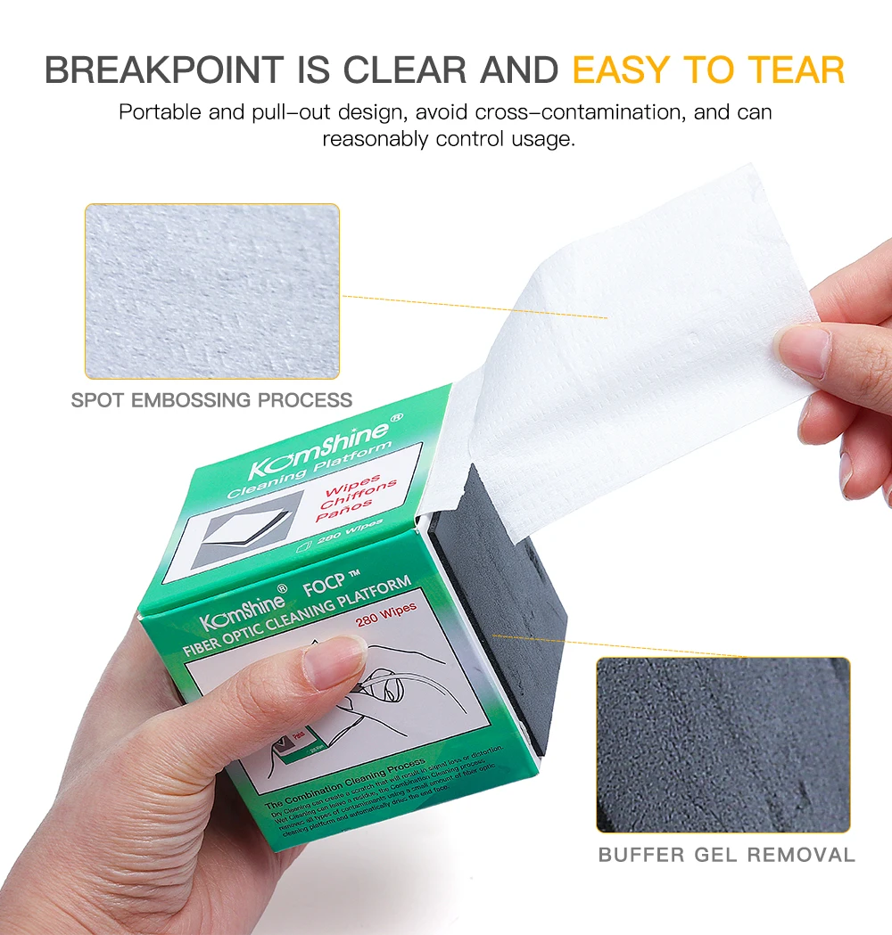 Komshine волоконно-оптические чистящие салфетки FOCP костюм для FC/SC/ST 2 5 мм 1 25 ММ LC голая
