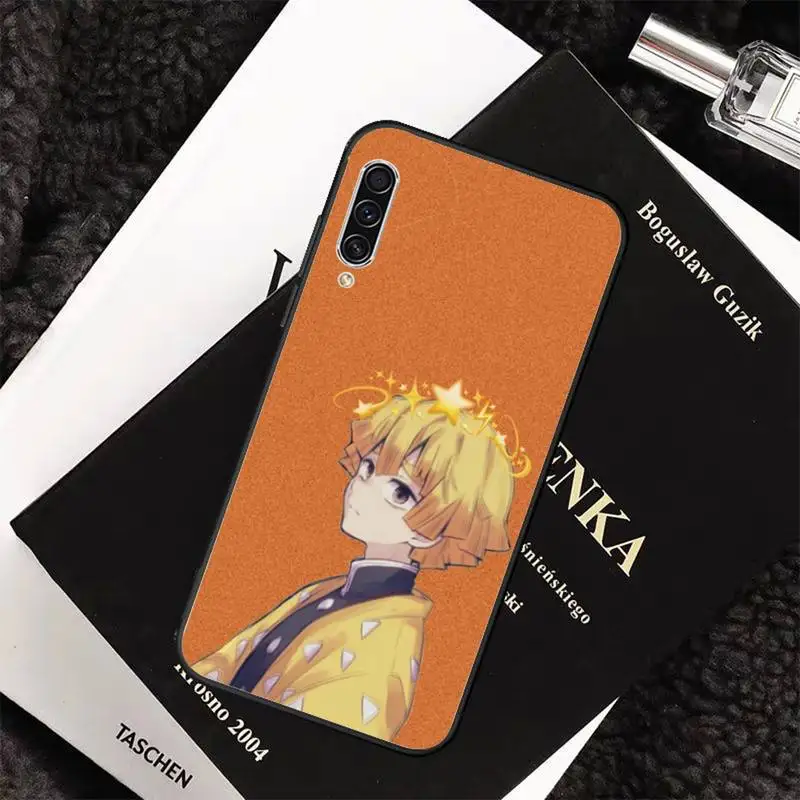 

Anime Demon Slayer Agatsuma Zenitsu Phone Case for samsung galaxy a 51 52 71 50 12 72 21s 70 40 20e 31 30s 32 5G soft cover
