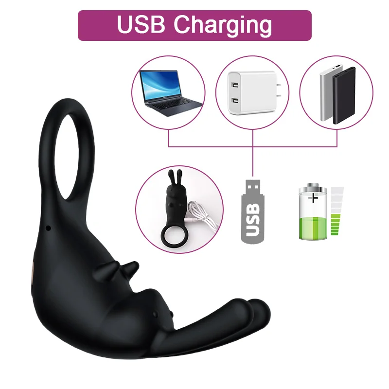 Вибратор для пар Пенис с кольцом Стимулятор точки G клитора мужской стимулятор