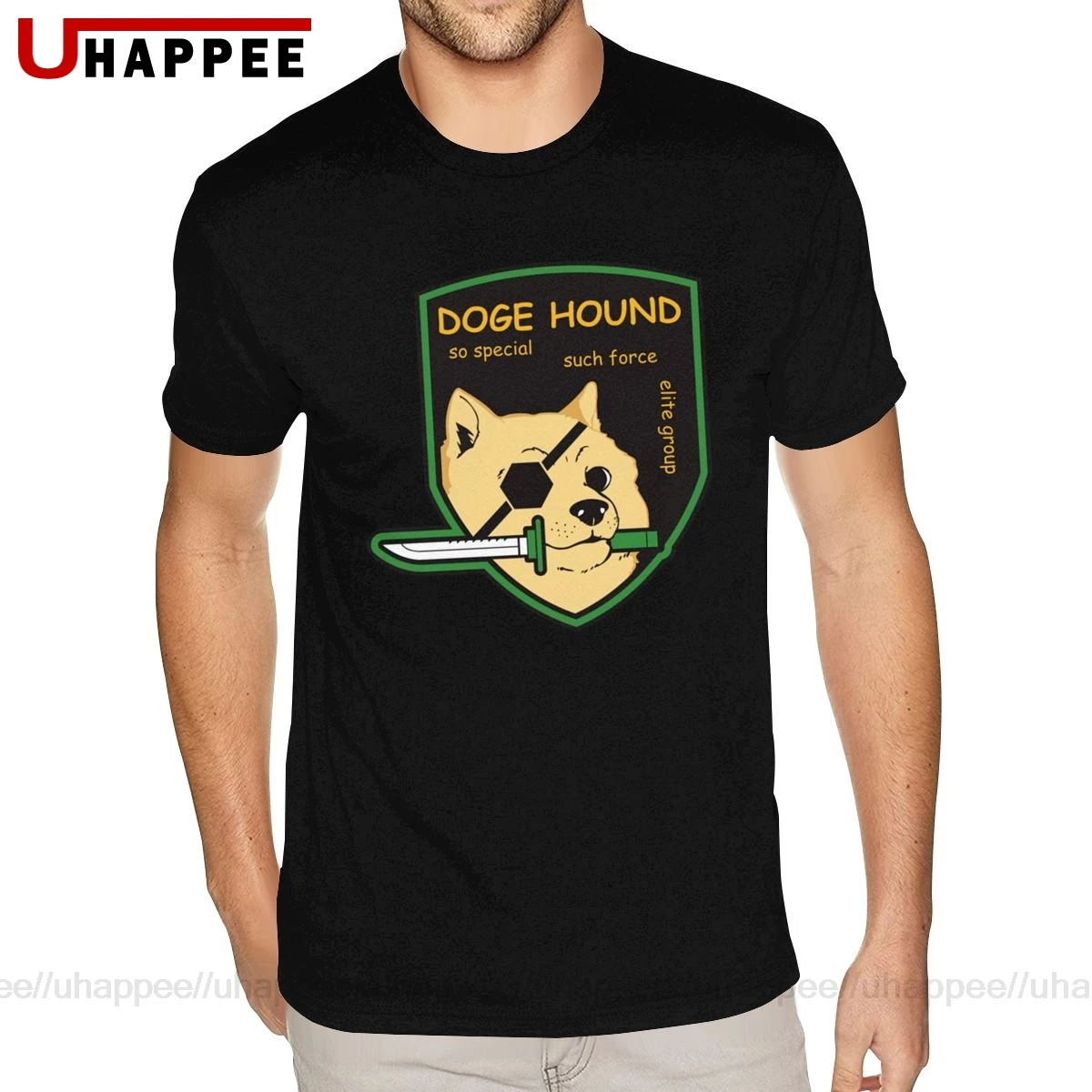Тренировки Doge Hound Metal Gear твердые футболки для мужчин на заказ с коротким рукавом