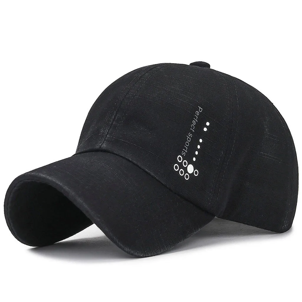 Идеальная модная спортивная бейсболка для мужчин Snapback Hat хип-хоп Регулируемая Черная кепка наружная альпинистская бейсболка S7