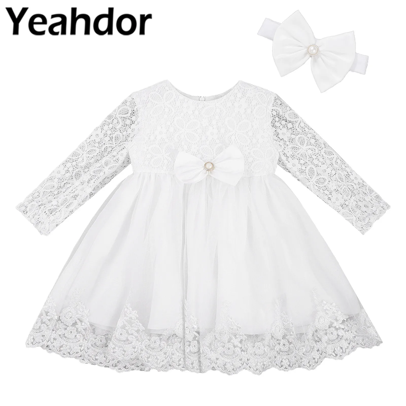 

Baby Girls Dresses Lace Tulle Baptism Christening Gown Newborn 1 Year Birthday Dress Wedding Costume Infants Flower Girl Dress