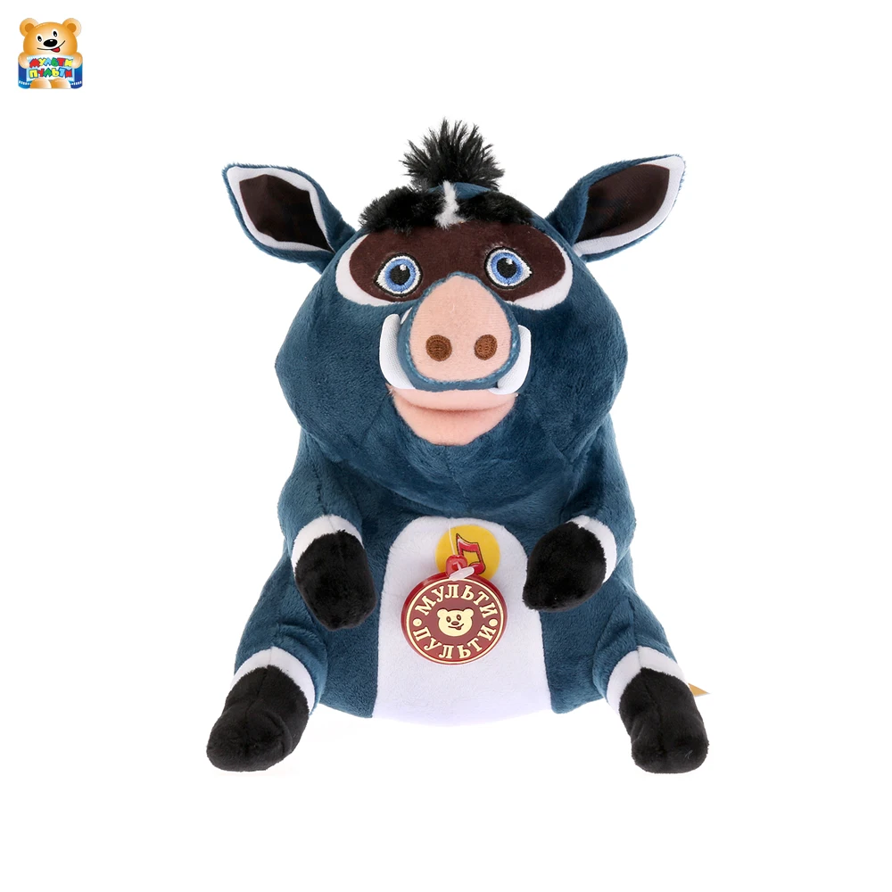 Игрушка мягкая Мульти пульти Куба из мультфильма Лео и Тиг русская озвучка 20см