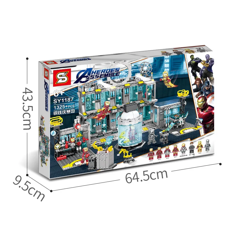 1325 шт. Супергерои Мстители стальная машина метил подходит для Legoingly Marvel Avengers1187