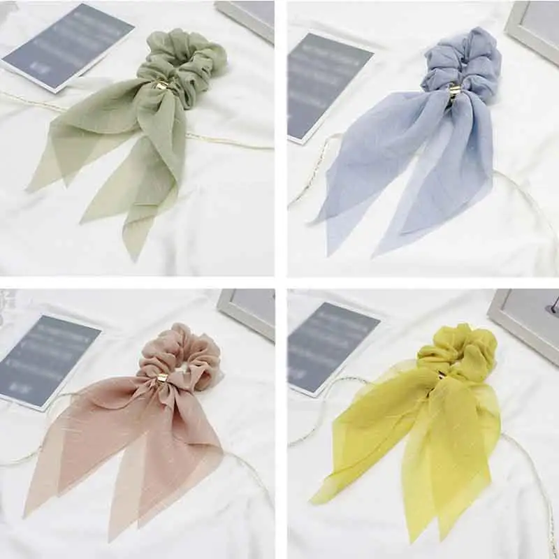 

Candy Color Hair Bows Hairband Girls Women Christmas Scrunchie Ponytail Knot Accessories