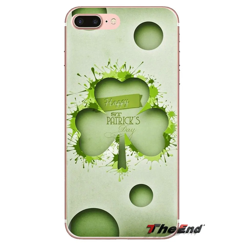 Прозрачный мягкий чехол для iPod Touch Apple iPhone 4 4s 5 5S SE 5C 6 6S 7 8 X XR XS Plus MAX green День Святого