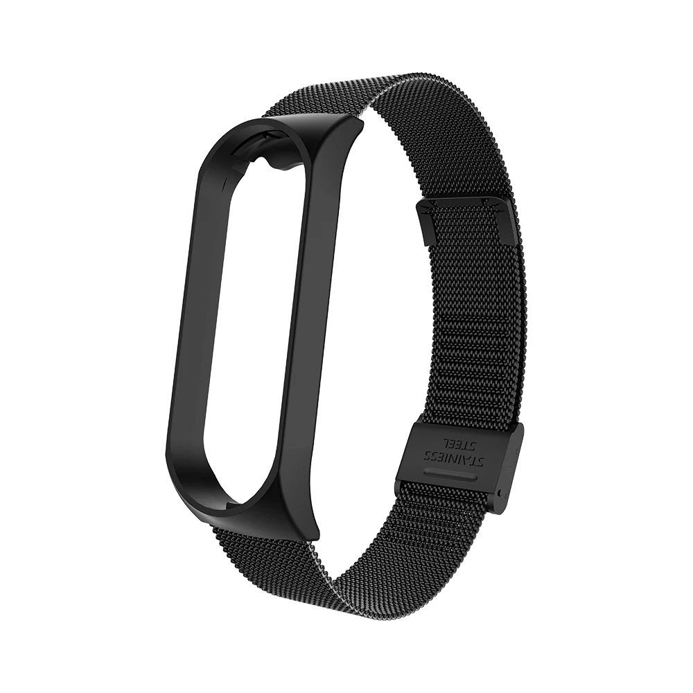 Black metal Браслет из нержавеющей стали для mi Band Xiao mi 2, смарт-кожаный ремешок для наручных часов, ремешок для Xiaomi mi, 3 браслета, аксессуары - Цвет: Black metal