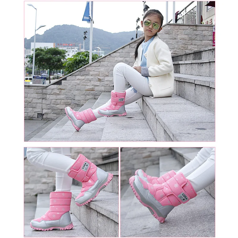 Зимние ботинки обувь для девочек зимние теплые мальчиков детская спортивная
