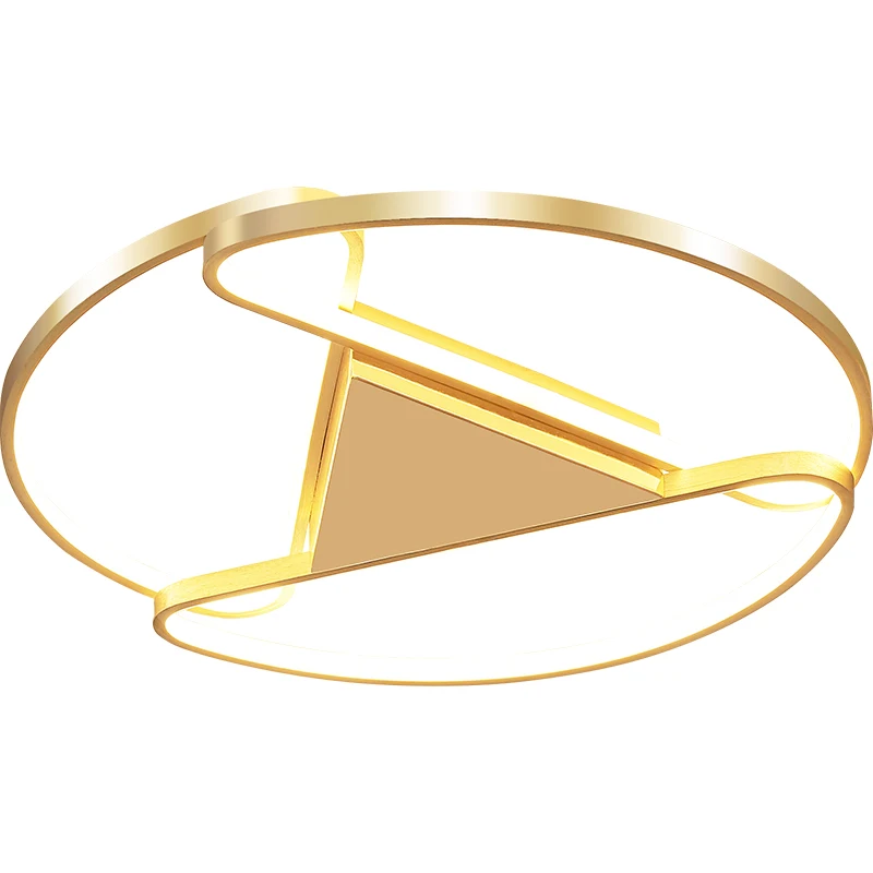 Современная Потолочная люстра с золотым напылением светодиодный круглый