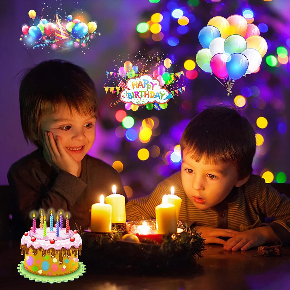 Светодиодный проектор с рождественскими огнями USB 12 рисунками для кино лампа