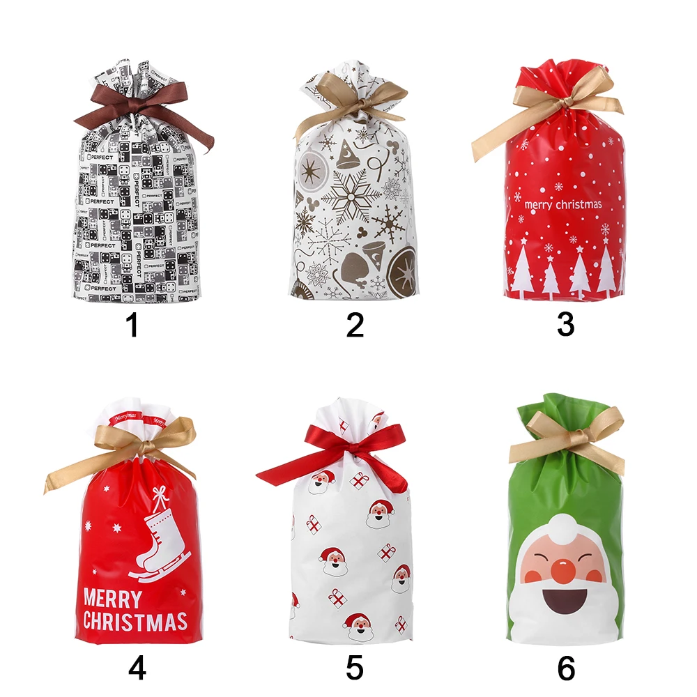 5 шт. Рождественский Подарочный мешок печенье конфеты снежинка/Санта-Клаус